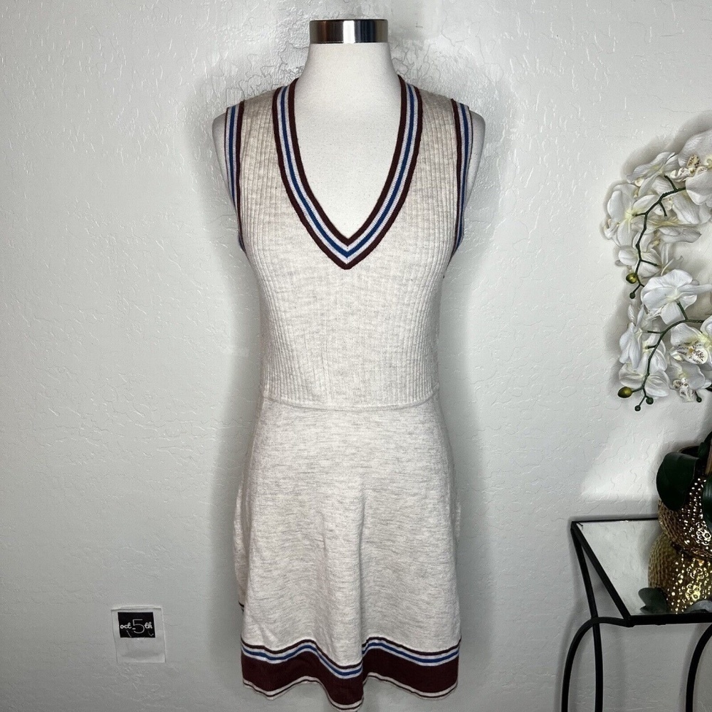 FOSSIL Vintage Soft wool Fit & Flare Sweater Dress L